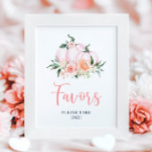 Fall Floral Little Pumpkin Shower Favors  Poster
