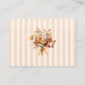 Fall Floral Pumpkin Baby Shower Book Request Informatiekaartje (Achterkant)