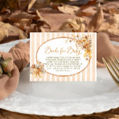 Fall Floral Pumpkin Baby Shower Book Request Informatiekaartje