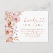 Fall Floral Pumpkin Baby Shower Books for Baby Informatiekaartje (Voorkant)