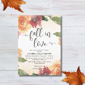 Fall Floral Scripture Bridal Shower Invitation Kaart