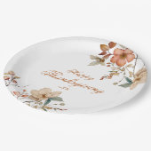 Fall Floral Thanksgiving  Papieren Bordje (Gekanteld)