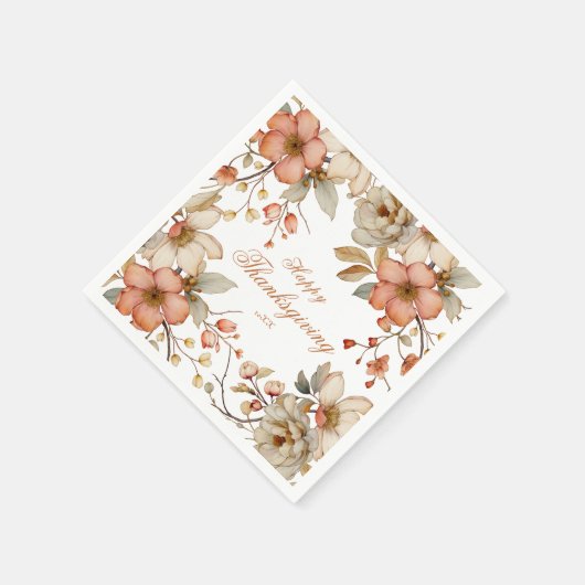 Fall Floral Thanksgiving  Servet (Hoek)