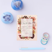 Fall Floral Wedding - Burgundy Orange BUDGET Flyer (Enkel)