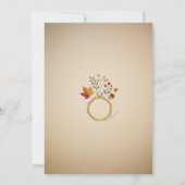 Fall Floral Wedding Invitation Kaart (Achterkant)