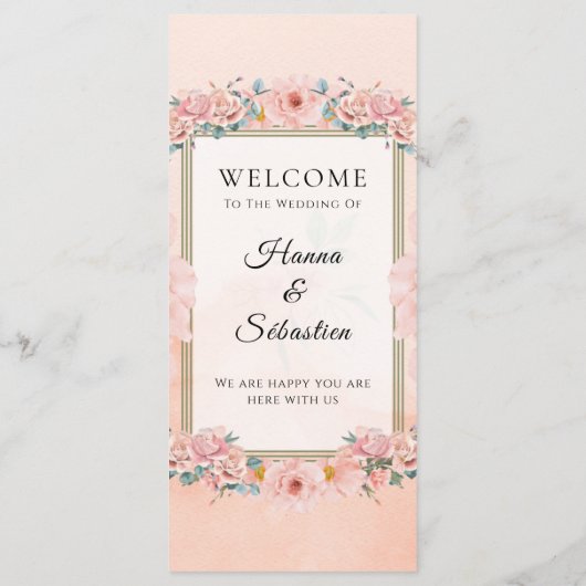 Fall Floral  Wedding Menu (Achterkant)