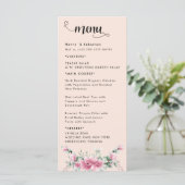 Fall Floral  Wedding Menu (Staand voorkant)