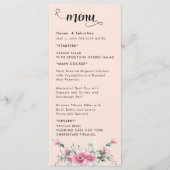 Fall Floral  Wedding Menu (Voorkant)