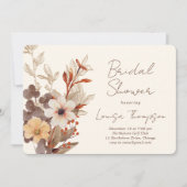 Fall Florals Bridal Shower Kaart (Voorkant)