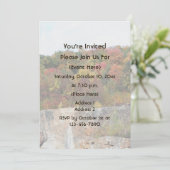 Fall Foliage Along Rock Cliff Nature  Kaart (Staand voorkant)