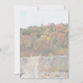 Fall Foliage Along Rock Cliff Nature  Kaart (Achterkant)