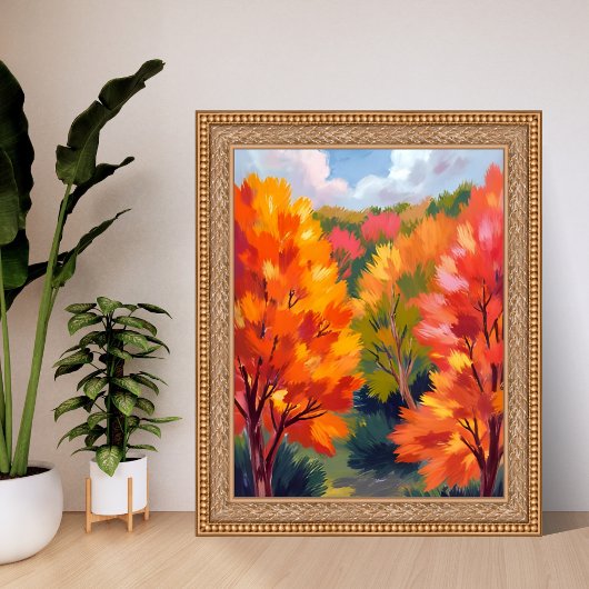 Fall Foliage | Autumn Leaves Watercolor Nature Poster