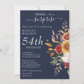 Fall Foliage Autumn Navy Blue Surprise Birthday Kaart (Voorkant)