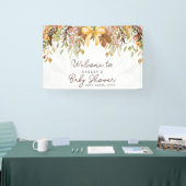 Fall Foliage Floral Baby Shower Welcome Spandoek (Beurs)