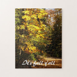 Fall Foliage on country road Legpuzzel