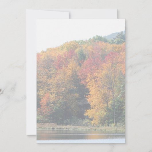 Fall Foliage Pond Nature  Kaart (Achterkant)