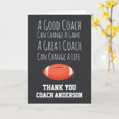 Fall Football Cards Thank You Coach From The Team Kaart (Gele Bloem)