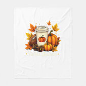 Fall Football Tis The Season Pumpkin Autumn Coffee Fleece Deken (Voorkant)