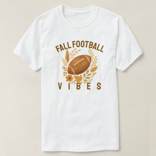 Fall Football Vibes T-shirt (Design voorkant)