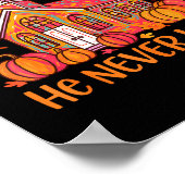 Fall For Jesus He Never Leaves Autumn Church Chris Poster (Hoek)