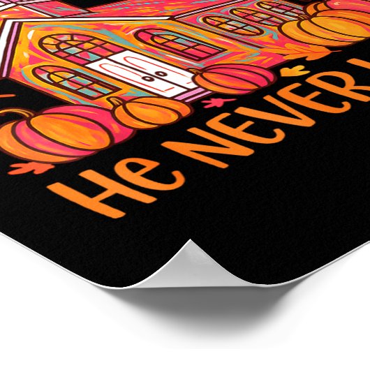 Fall For Jesus He Never Leaves Autumn Church Chris Poster (Hoek)