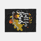 Fall For Jesus He Never Leaves Autumn Fall Christi Fleece Deken (Voorkant (Horizontaal))