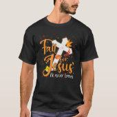 Fall For Jesus He Never Leaves Canada Maples T-shirt (Voorkant)