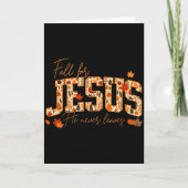 Fall For Jesus He Never Leaves Leaves Autumn Chris Kaart (Voorkant)
