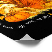 Fall For Jesus He Never Leaves Retro Thanksgiving Poster (Hoek)