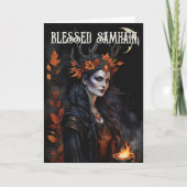 Fall Forest Blessed Samhain Night Pagan Witch Kaart (Voorkant)