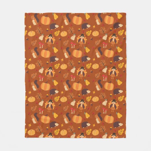 Fall Friends Fleece Deken (Voorkant)
