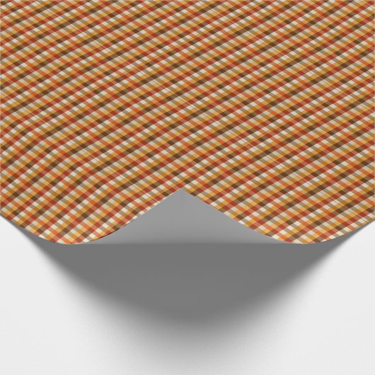 Fall Gingham Plaid for Seasonal Packaging Cadeaupapier (Hoek)