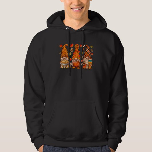 Fall Gnome Autumn Leaves Thanksgiving Gnome Match Hoodie (Voorkant)
