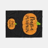 Fall Halloween Thanksgiving Mama And Baby Pumpkin  Fleece Deken (Voorkant (Horizontaal))