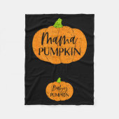 Fall Halloween Thanksgiving Mama And Baby Pumpkin  Fleece Deken (Voorkant)