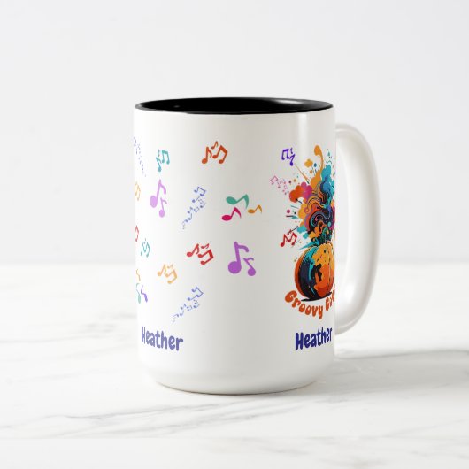Fall/Halloween two tone coffee mug Tweekleurige Koffiemok (Voorkant rechts)