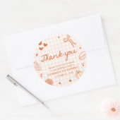 Fall Hand Drawn A Little Cutie Pie 1st Birthday Ronde Sticker (Envelop)