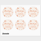 Fall Hand Drawn A Little Cutie Pie 1st Birthday Ronde Sticker (Vel)