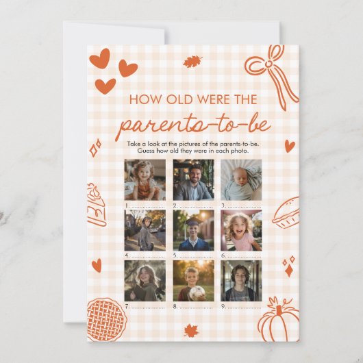 Fall Hand Drawn How Old Were The Parents Game Kaart (Voorkant)