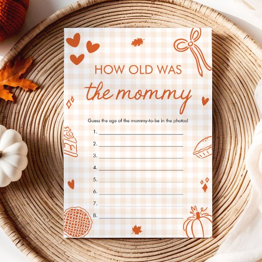 Fall Hand Getekende Hoe Oud Was De Mamma Spel Kaart