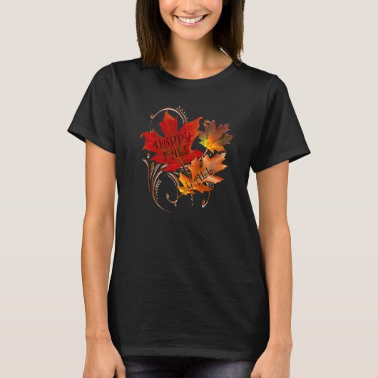Fall  Happy Fall Y'all Cute Autumn Thanksgiving T-shirt (Voorkant)