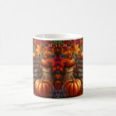 Fall Harvest Books & Pumpkin Coffee Mug Wrap Koffiemok (Center)
