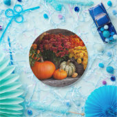 Fall Harvest Tablescape - Autumn Pumpkins Flowers Papieren Bordje (Feest)