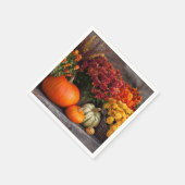 Fall Harvest Tablescape - Autumn Pumpkins Flowers Servet (Hoek)