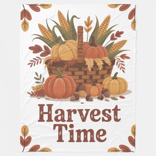 Fall harvest time stylish Blanket New Home Fleece Deken (Voorkant)