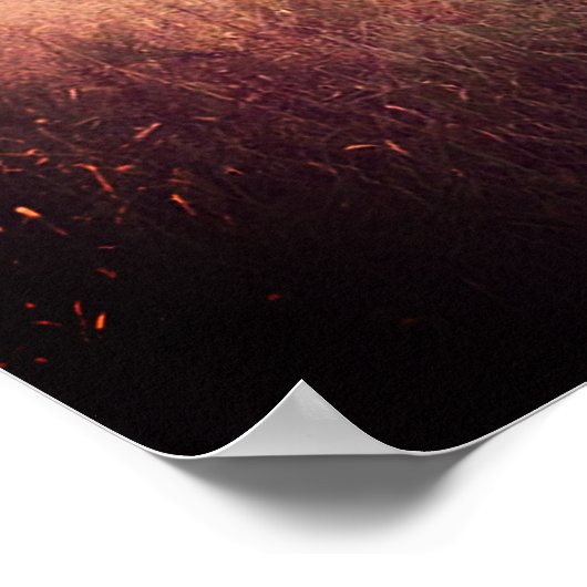 Fall Harvest Tractor at Sunset Poster (Hoek)