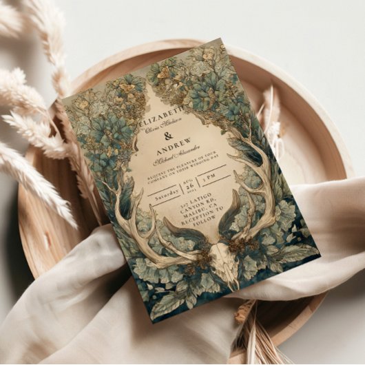 Fall Harvest Woodland Wedding Kaart