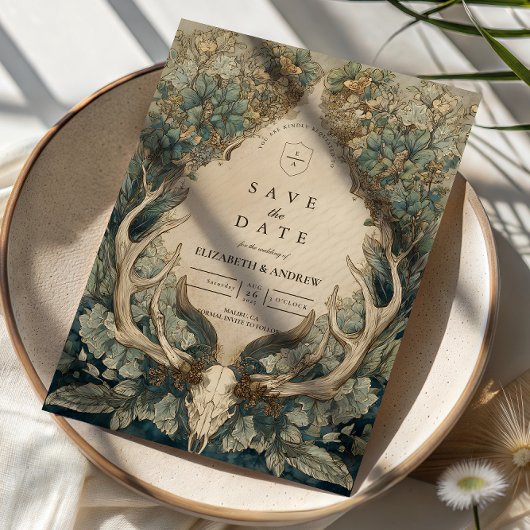 Fall Harvest Woodland Wedding Save The Date