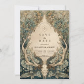 Fall Harvest Woodland Wedding Save The Date (Voorkant)