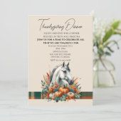 Fall Horse Equestrian  Kaart (Staand voorkant)